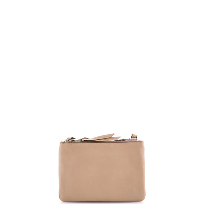 Prada Double Zip Crossbody Bag Vitello Daino Small