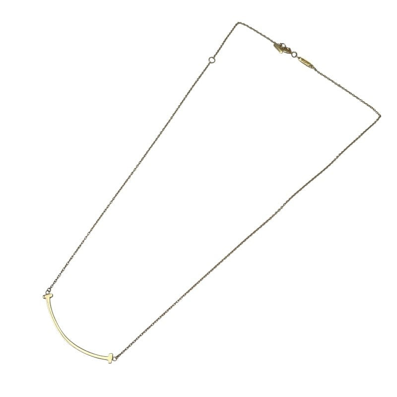 Tiffany & Co. T Smile Small Necklace Gold K18Yg