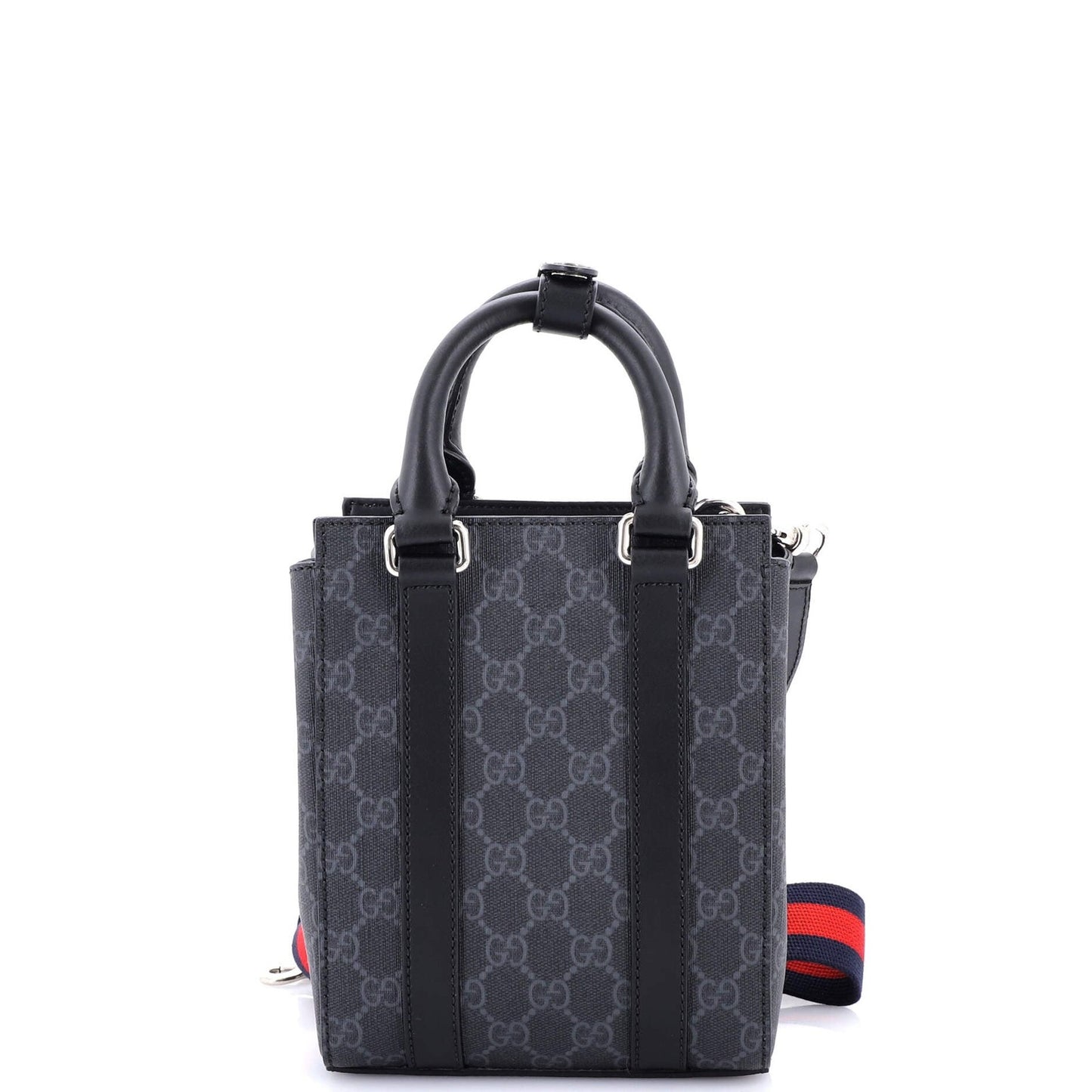 Gucci Convertible Web Open Tote Gg Coated Canvas Mini