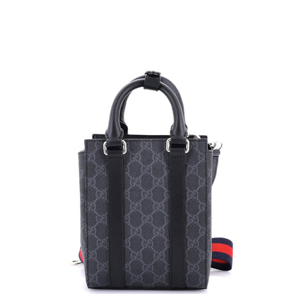 Gucci Convertible Web Open Tote Gg Coated Canvas Mini