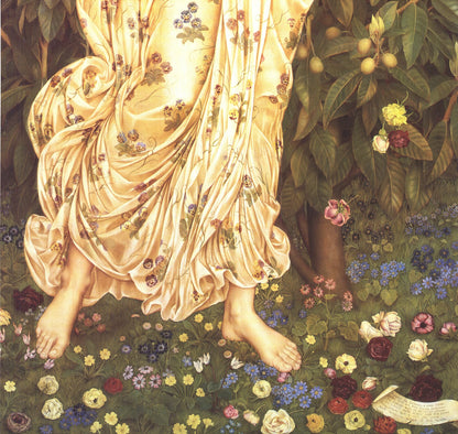 Evelyn De Morgan Flora " Offset Lithograph Romanticism