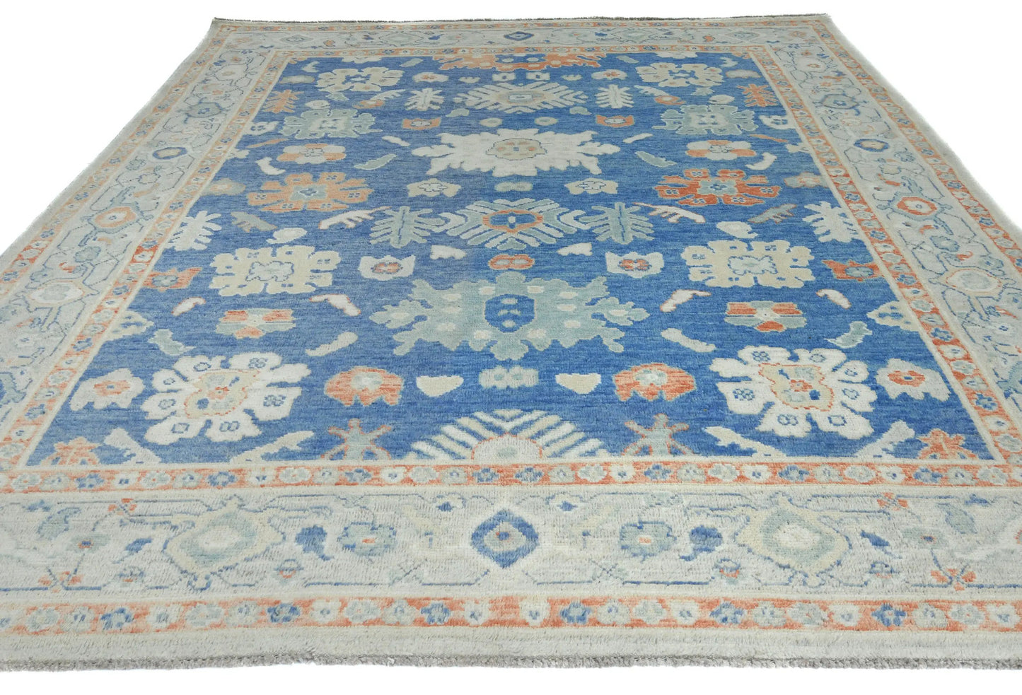 Handmade Pakistan Oushak Oriental Rug Muted Floral Design Bedroom Carpet 8X10 ft