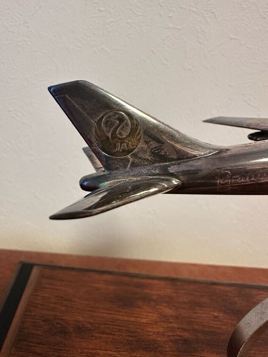 Rare Japan Airlines 20Th Anniversary Silver Aircraft Airplane Model 1971 Jal