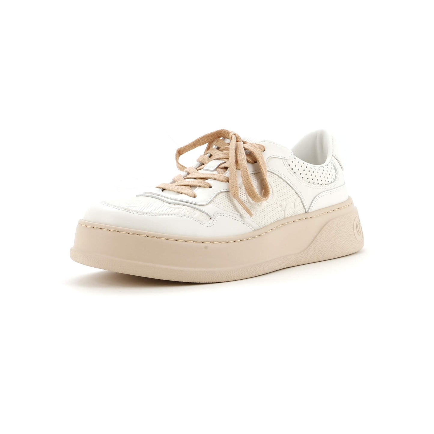 Gucci Chunky B Sneakers Gg Embossed Perforated Leather