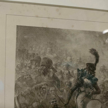 Denis Auguste Raffet -Le Rveil 1848 Original Lithograph French Napoleonic Print