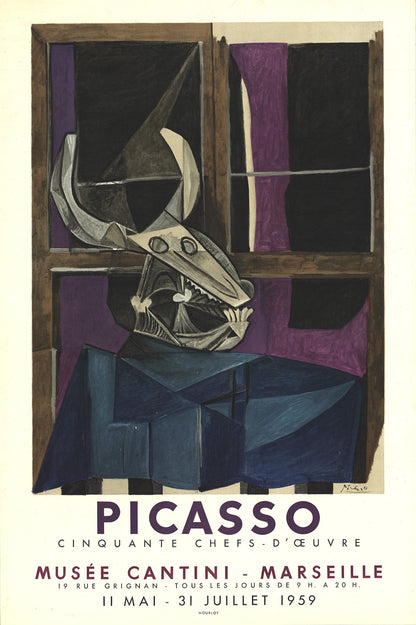 Pablo Picasso Musee Cantini " Lithograph Cubism Purple Pablo Pica
