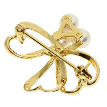 Mikimoto Brooch Pearl Pearl K18 Yellow Gold