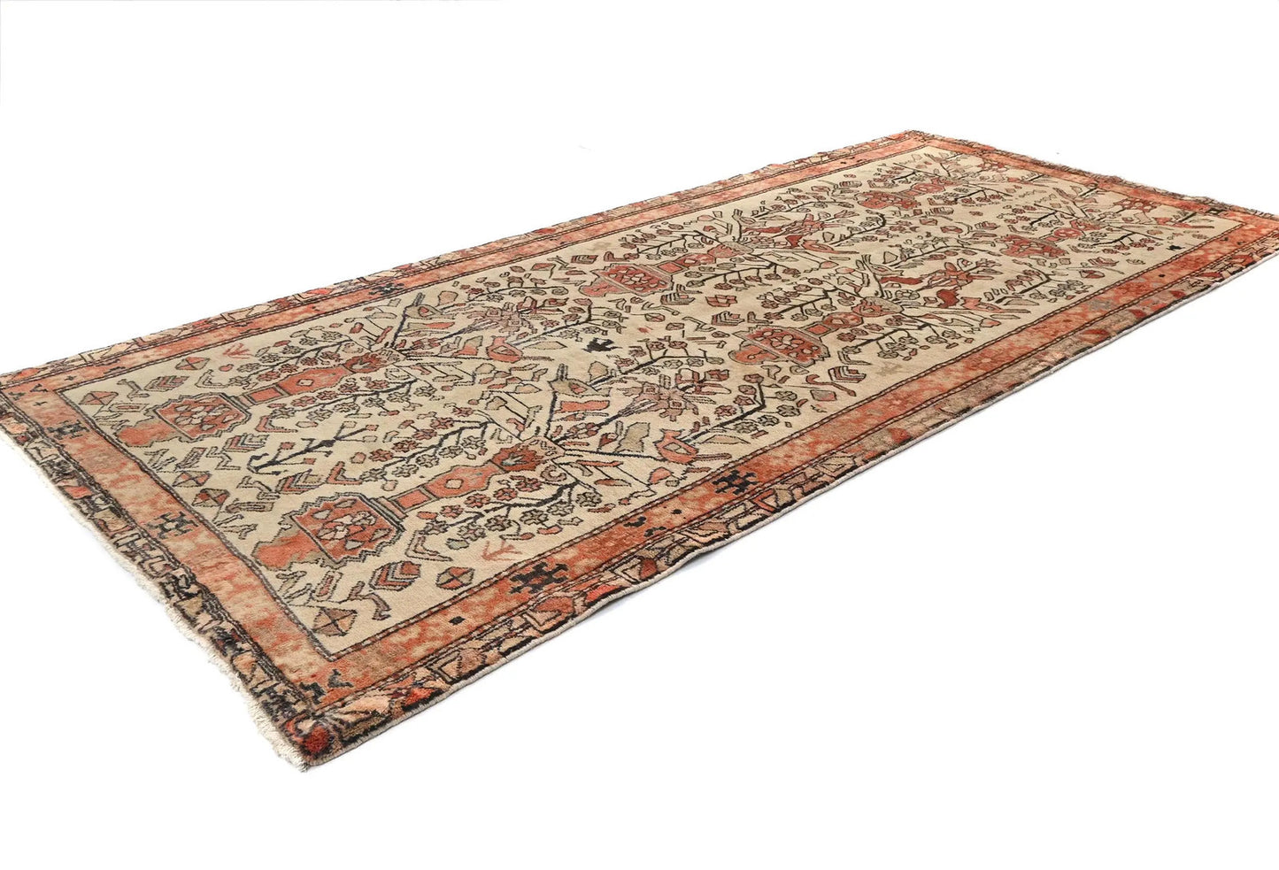 4'4X9'5 ft Tribal Pictorial Oriental Rug Farmho