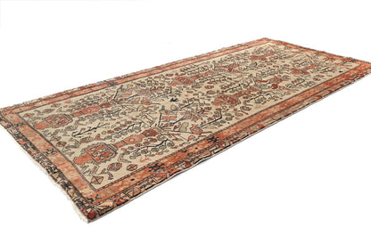4'4X9'5 ft Tribal Pictorial Oriental Rug Farmho