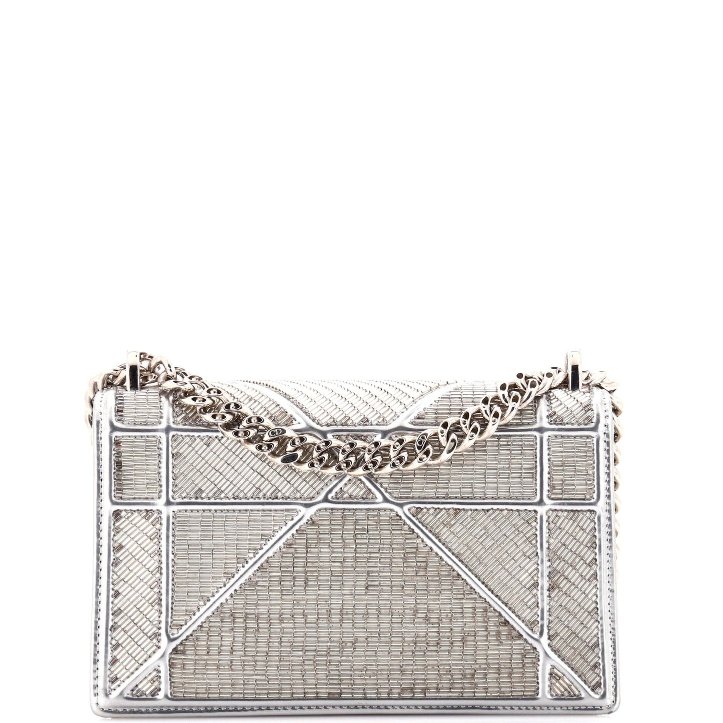 Christian Dior Diorama Flap Bag Beaded Leather Small