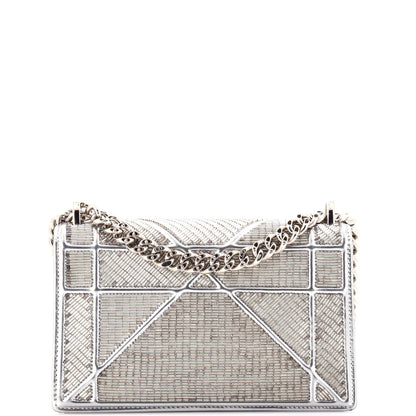 Christian Dior Diorama Flap Bag Beaded Leather Small