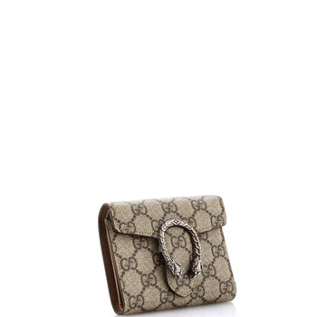 Gucci Dionysus Card Case Wallet Gg Coated Canvas Compact