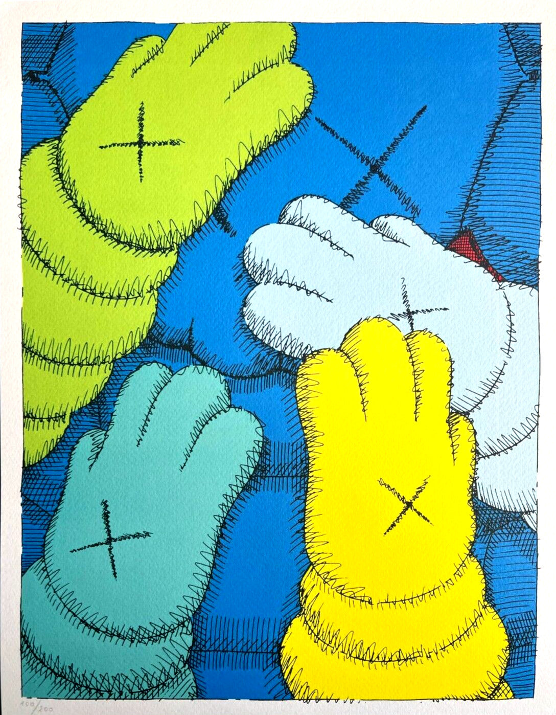 Kaws Lithograph Mori Art Museum Coa Numbered Limited Edition 200 Ex