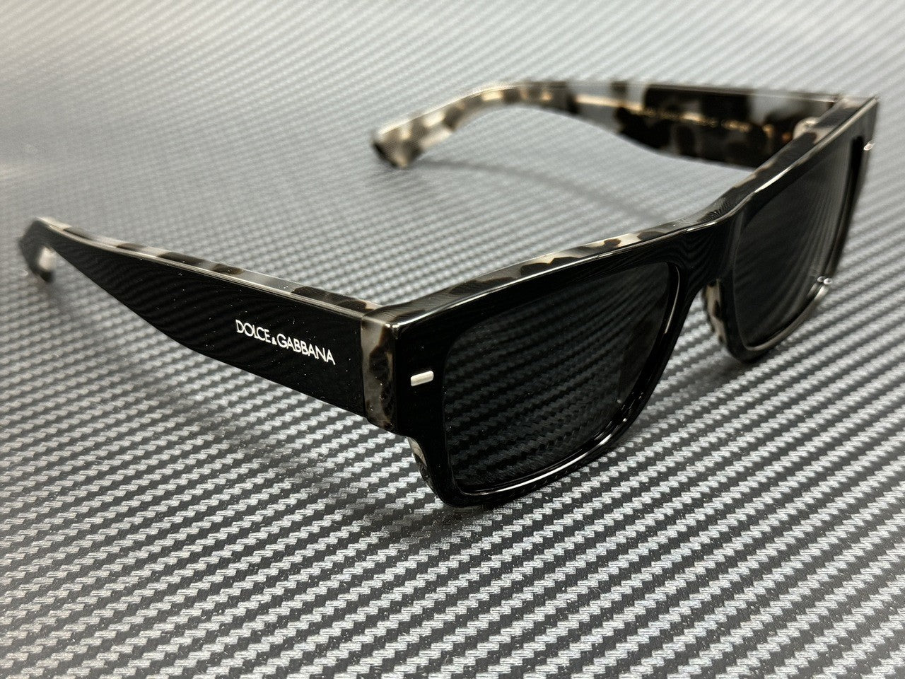 DOLCE & GABBANA DG4451 340387 Havana Dark Grey Men's 57 mm Sunglasses