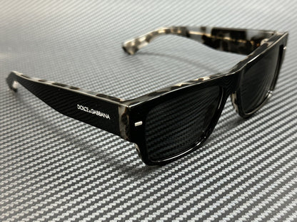 DOLCE & GABBANA DG4451 340387 Havana Dark Grey Men's 57 mm Sunglasses