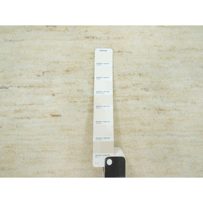 5'X6'8" White Denser Weave High Quality Wool Hand Knotted Oriental Rug