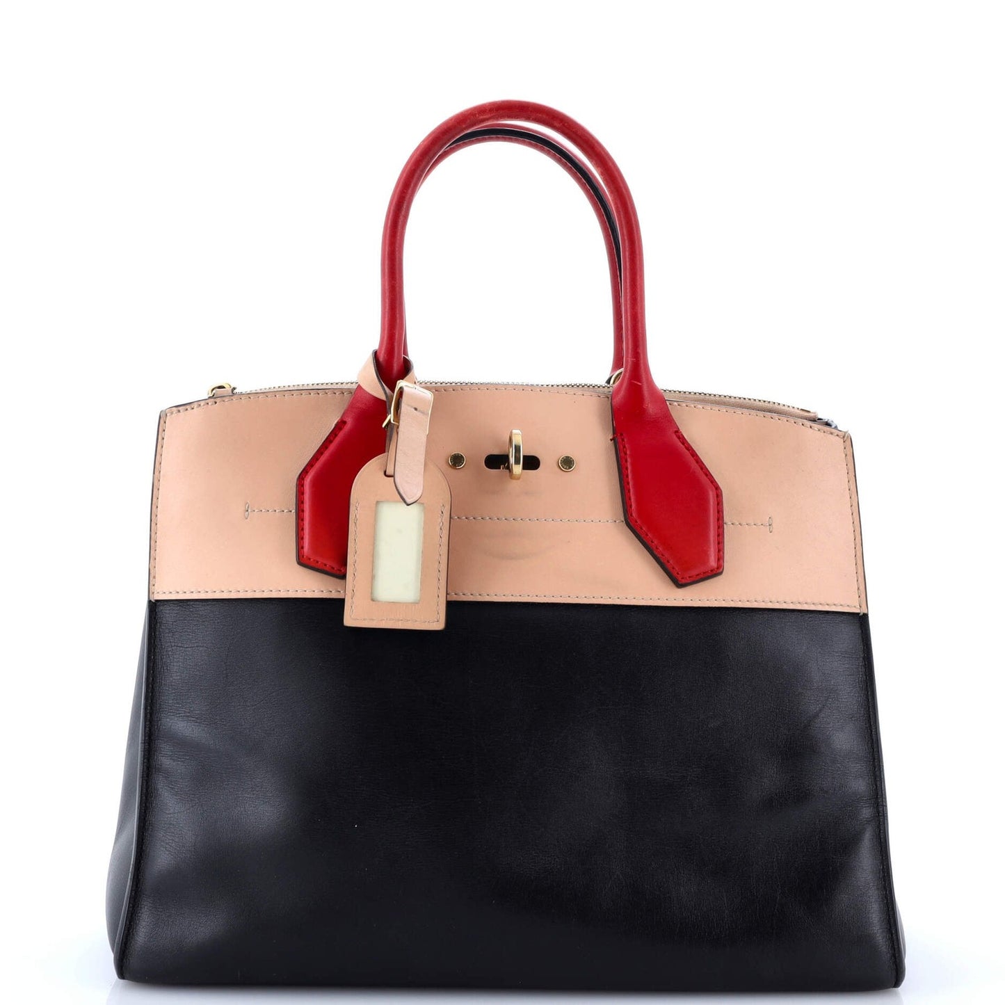 MM Louis Vuitton City Steamer Handbag Leather