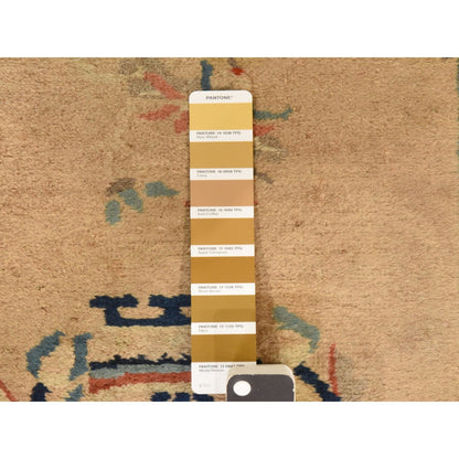 2'X3'9" Light Brown Antique Peking Chinese Hand Knotted Pure Wool Mat Rug