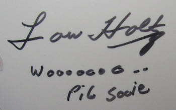 Lou Holtz Signed/Inscr Arkansas Full Size White