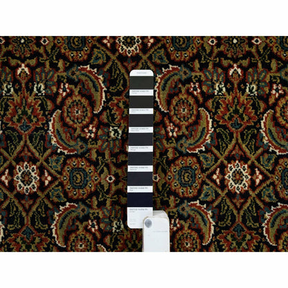 5'2"X7'4" Navy Blue Hand Knotted Herati 250 Kpsi Wool Rug