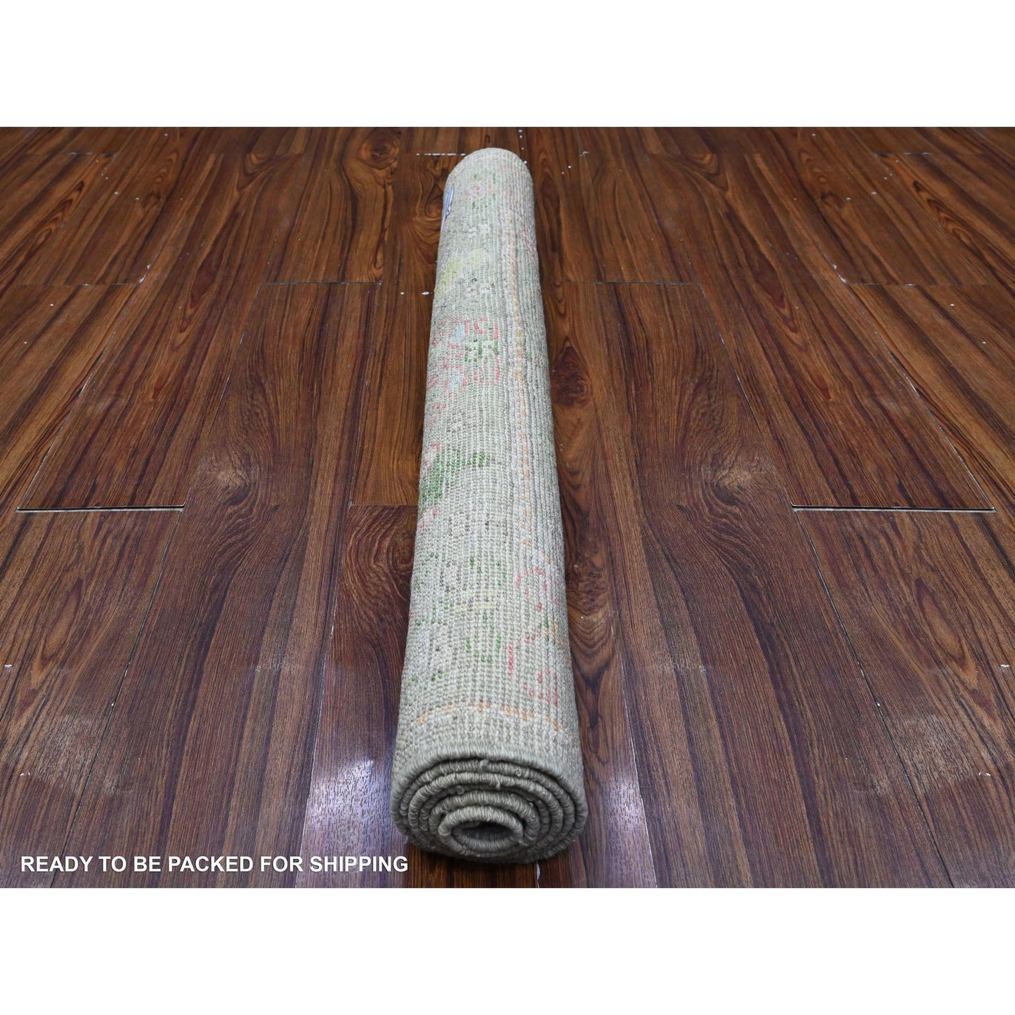 3'1"X5' Laurel Green Afghan Angora Oushak Vegetable Dyes Oriental Rug