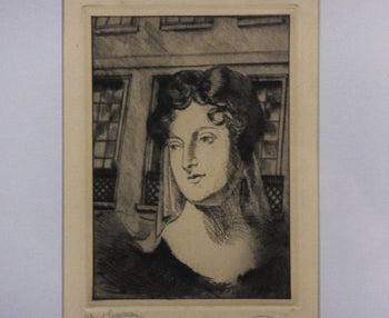 Clement Serveau Signed Drypoint Etching 