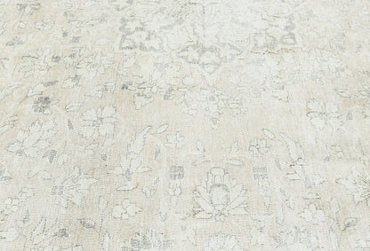 7'4X10'6 Vintage Large Antique Oriental Rug Muted Floral Distressed Wool Carpet