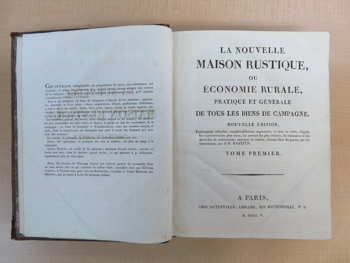 Louis Liger La Nouvelle Maison Rustique ; Ou, Economie Rurale 1805 Agriculture