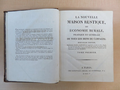 Louis Liger La Nouvelle Maison Rustique ; Ou, Economie Rurale 1805 Agriculture
