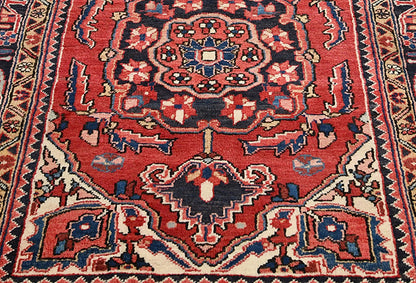 3'6X11'9 Oriental Runner Rug Floral Geometric Farmhouse Carpet
