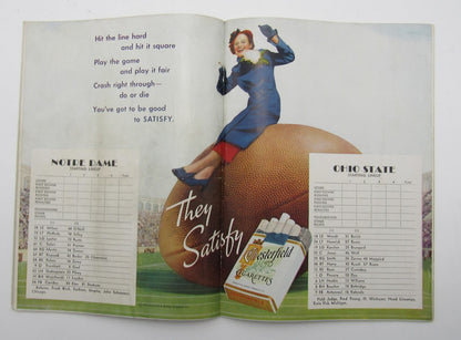 Nov. 2, 1935 Notre Dame Vs. Ohio State Vintage