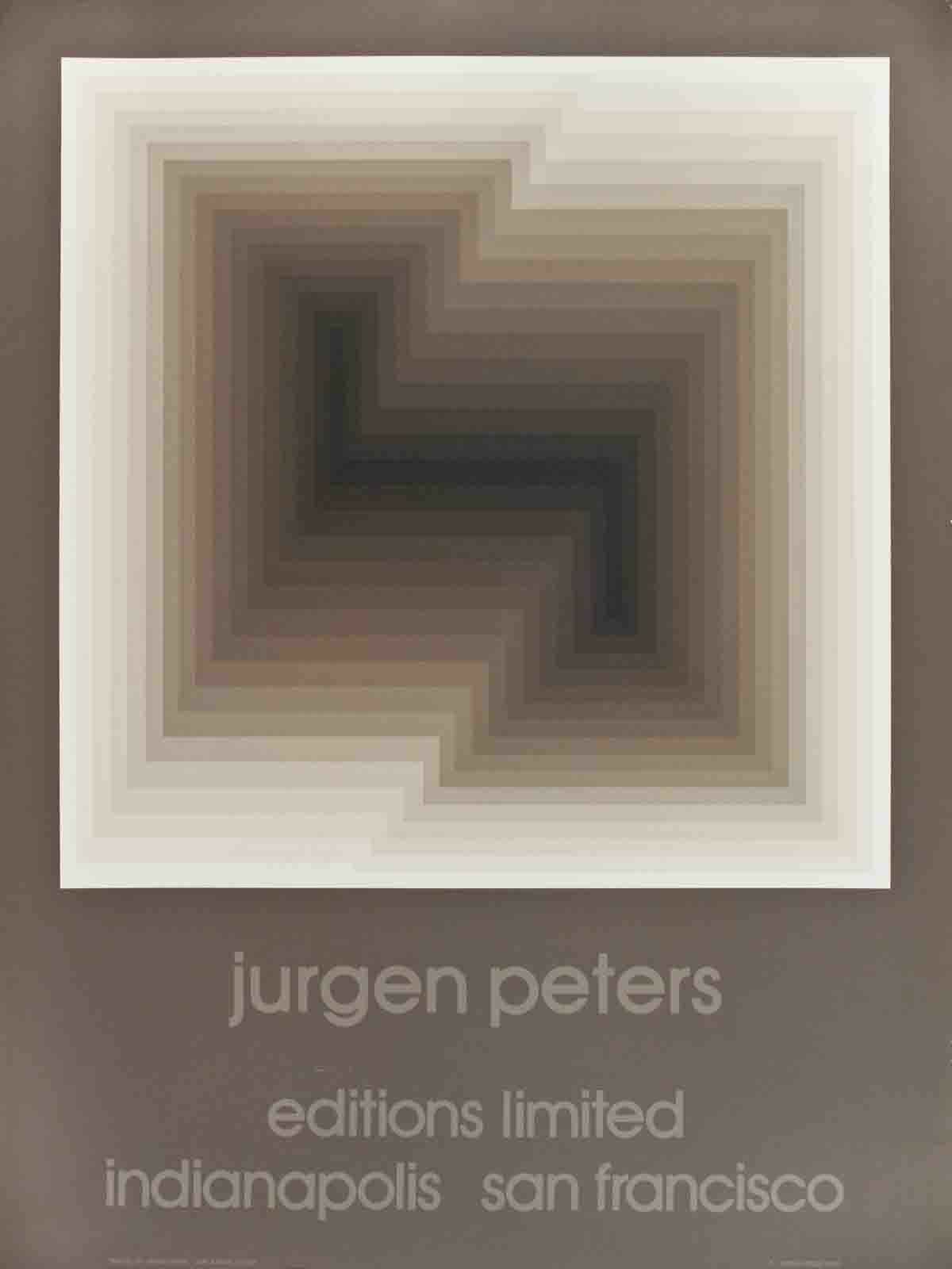 Jurgen Peters Diagonal &quot; Serigraph Contemporary Brown Gray Silkscr