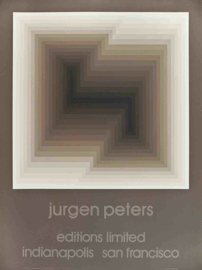 Jurgen Peters Diagonal " Serigraph Contemporary Brown Gray Silkscr