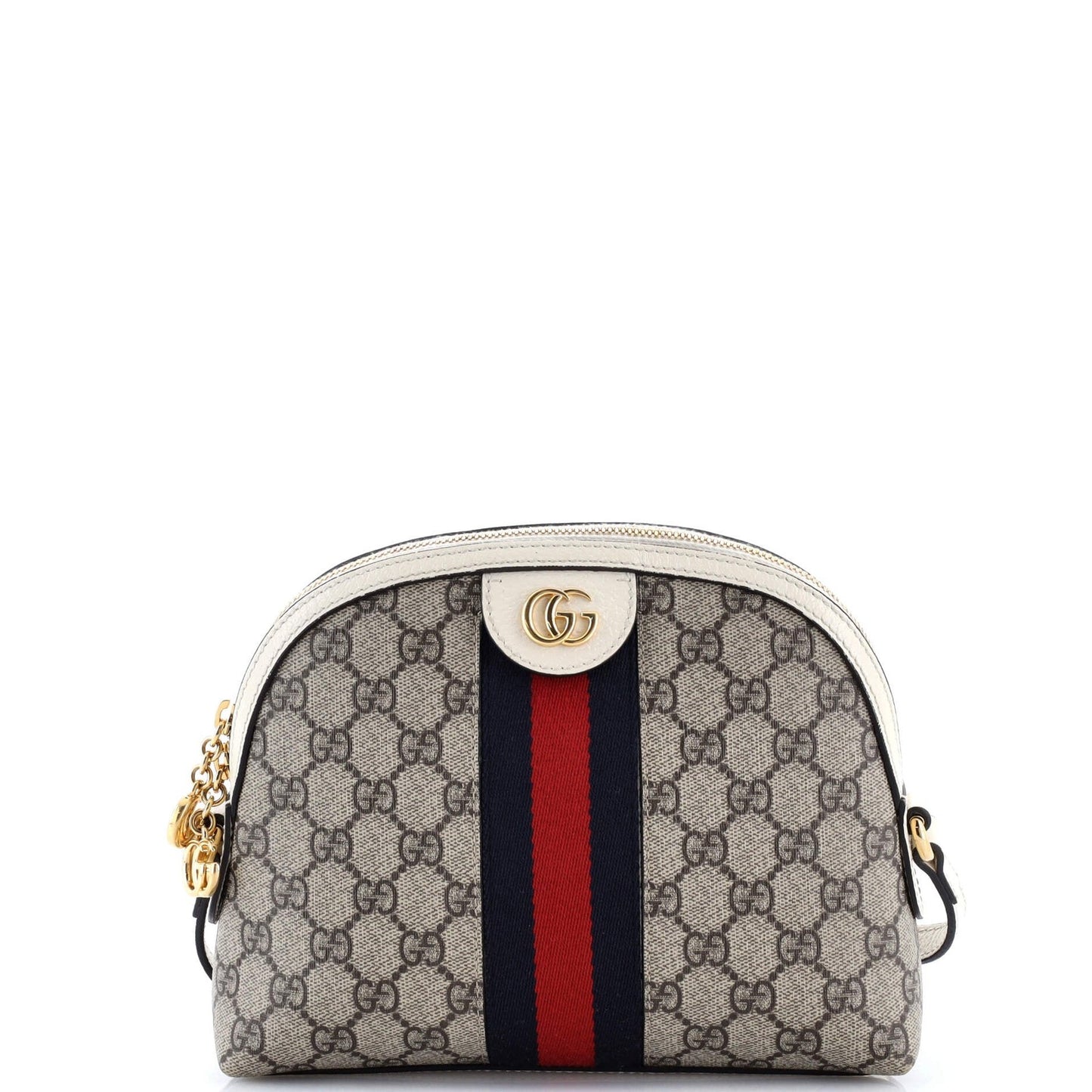 Gucci Ophidia Dome Shoulder Bag Gg Coated Canvas Small