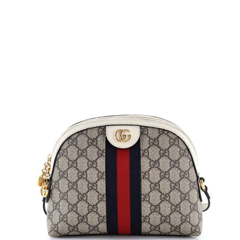 Gucci Ophidia Dome Shoulder Bag Gg Coated Canvas Small