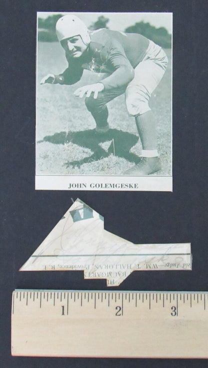 John Golemgeske Wisconsin/Brooklyn Dodgers D.1958 Signed Cut 150174