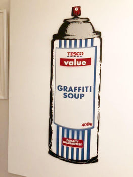 Rene Gagnon Oversize Painting Stencil Spray On Canvas Homage To Andy Warhol