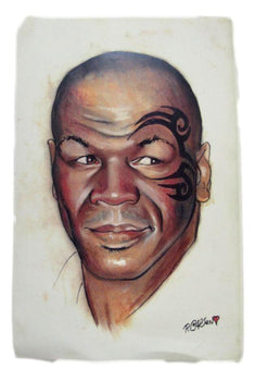 Mike Tyson Boxer Color 11X17 Portrait Painting By