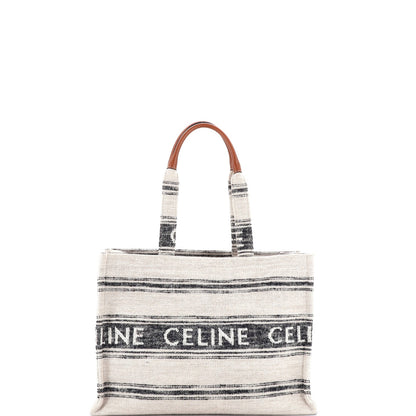Celine Cabas Thais Tote Striped Jacquard Textile Large