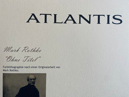 Mark Rothko Lithograph Coa Signed Op And Numbered