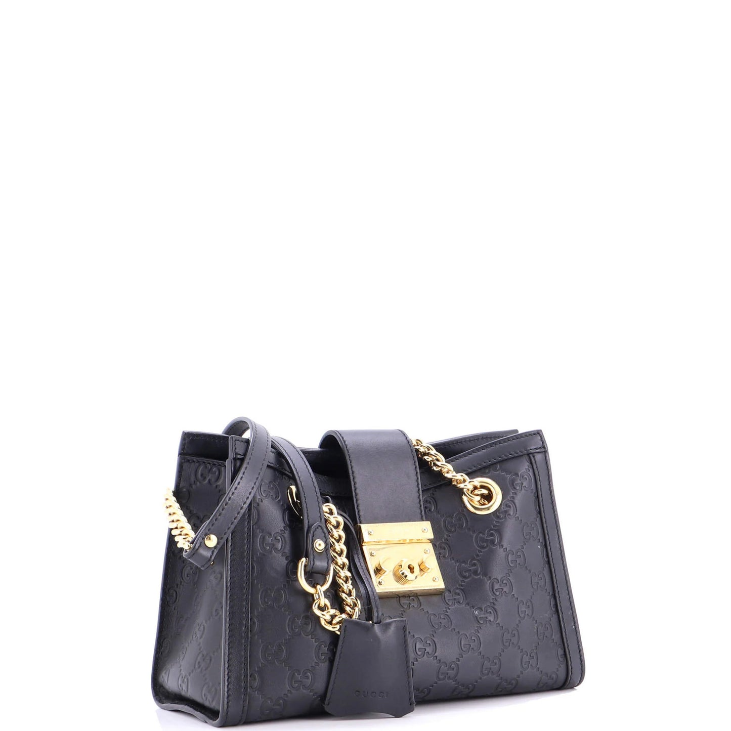 Gucci Padlock Chain Tote Guccissima Leather Small