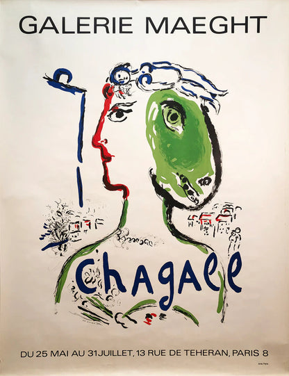 Marc Chagall Artist As Phoenix " Lithograph Modernism