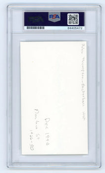 John Thompson Autographed Index Card Psa/Dna Certified