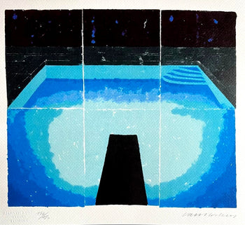 David Hockney Lithograph 'Midnight' Coa Signed (Hand Numbered Limited Edition)