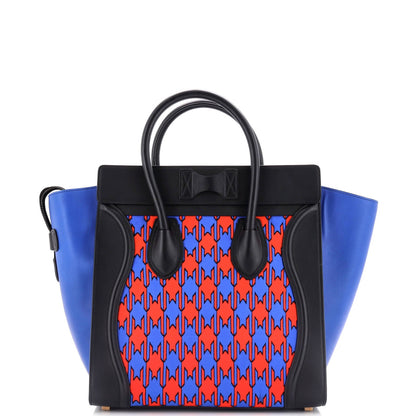 Celine Luggage Bag Printed Textile And Leather Mini
