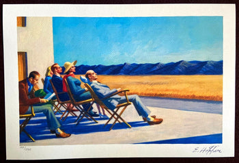 Edward Hopper Coa Lithograph Signature Stamp