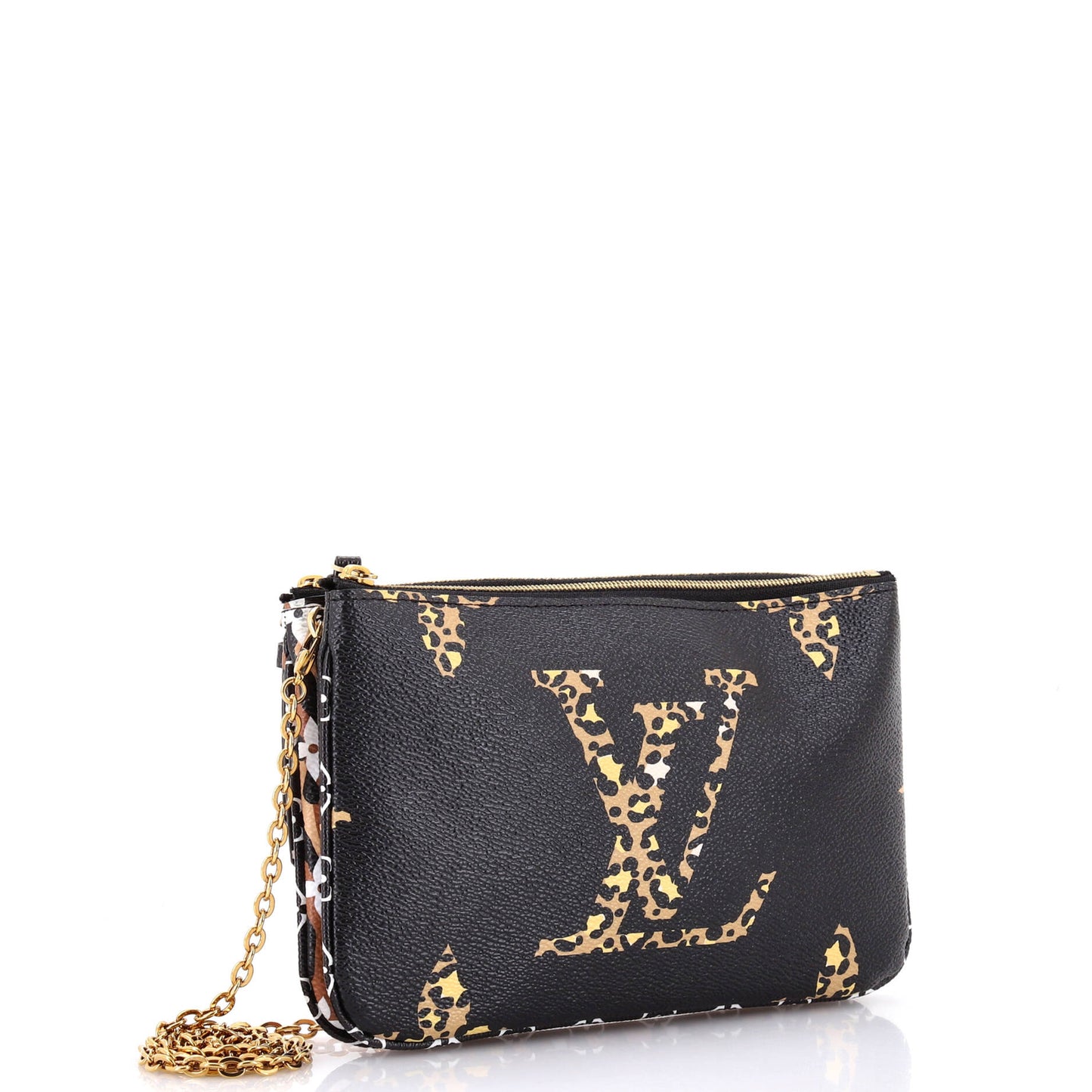 Louis Vuitton Double Zip Pochette Limited Edition Jungle Monogram Giant