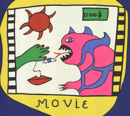 Seri NIKI DE SAINT PHALLE Eleventh New York Film Festival SIGNED 70.25" x 37.25"