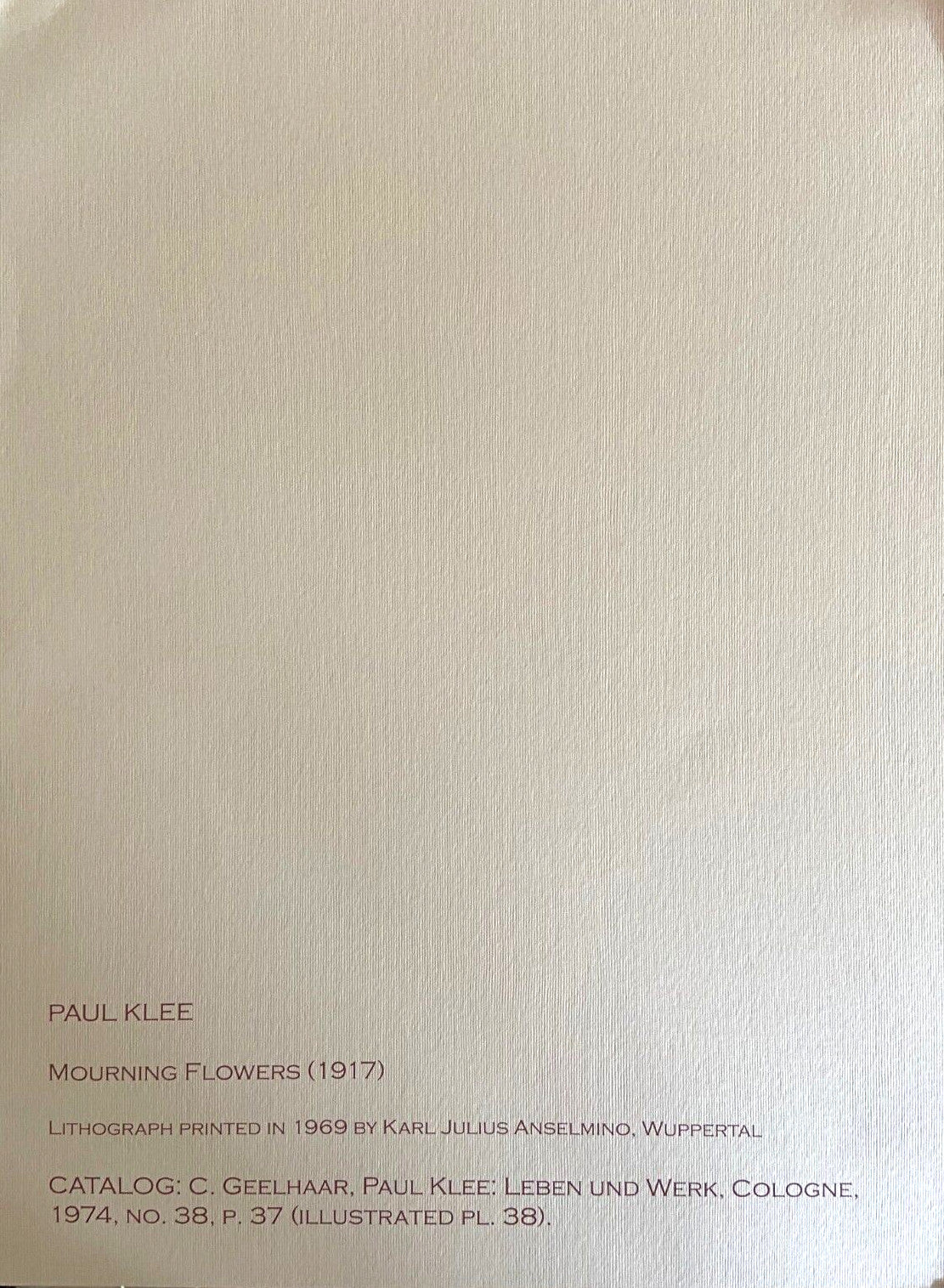 Paul Klee Lithograph 1969 Coa Signed Op Published - Joseph Albers