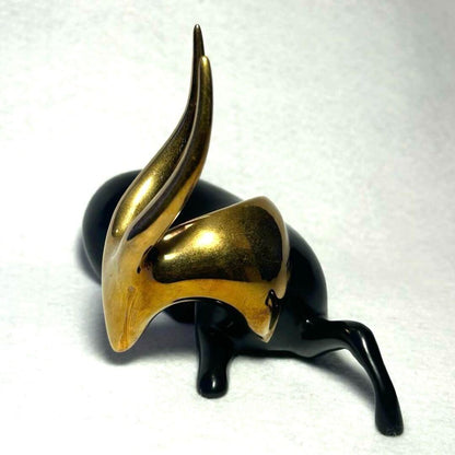 Loet Vanderveen Limited Edition Bronze Antelope Gold Signed Sculpture Ed2500